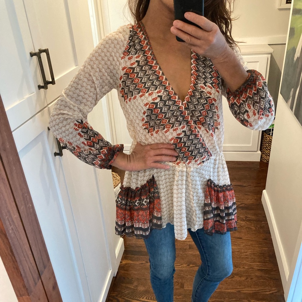 Free People sheer tunic sz M